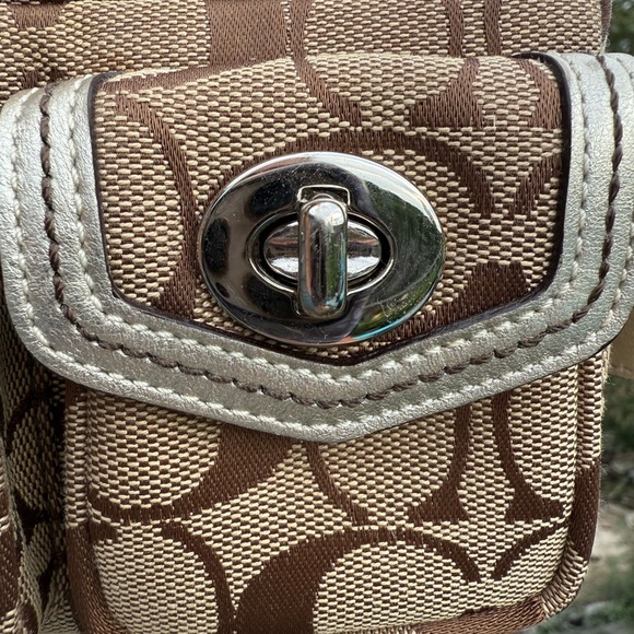 Coach Y2K Mini Double Legacy Signature Hobo w/ Dual Turn-Lock Pockets & Dust Bag - Picture 4 of 10